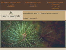 Tablet Screenshot of pinesfunerals.com